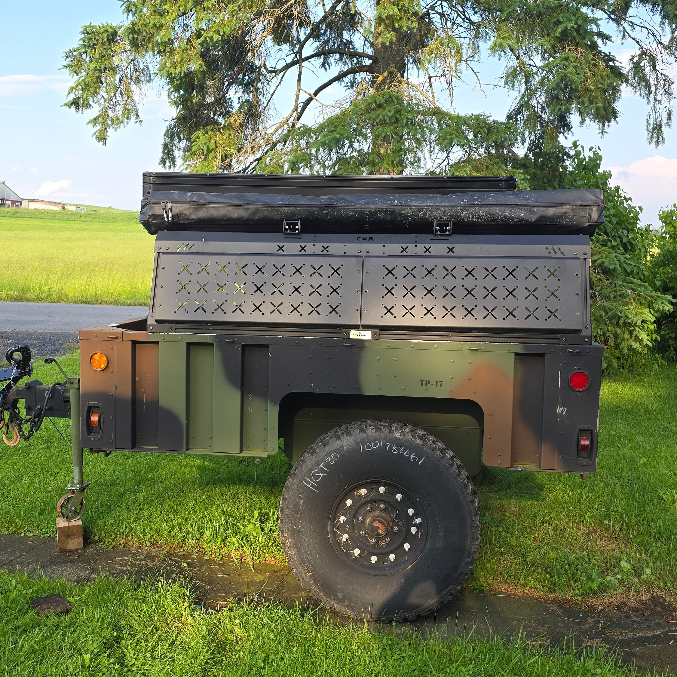 CXR Fortress 6-Pack Overland Bed Rack for Military Trailers