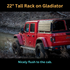 CXR Fortress 6-Pack Overland Bed Rack (Mid to Cab Height) for Jeep Gladiator