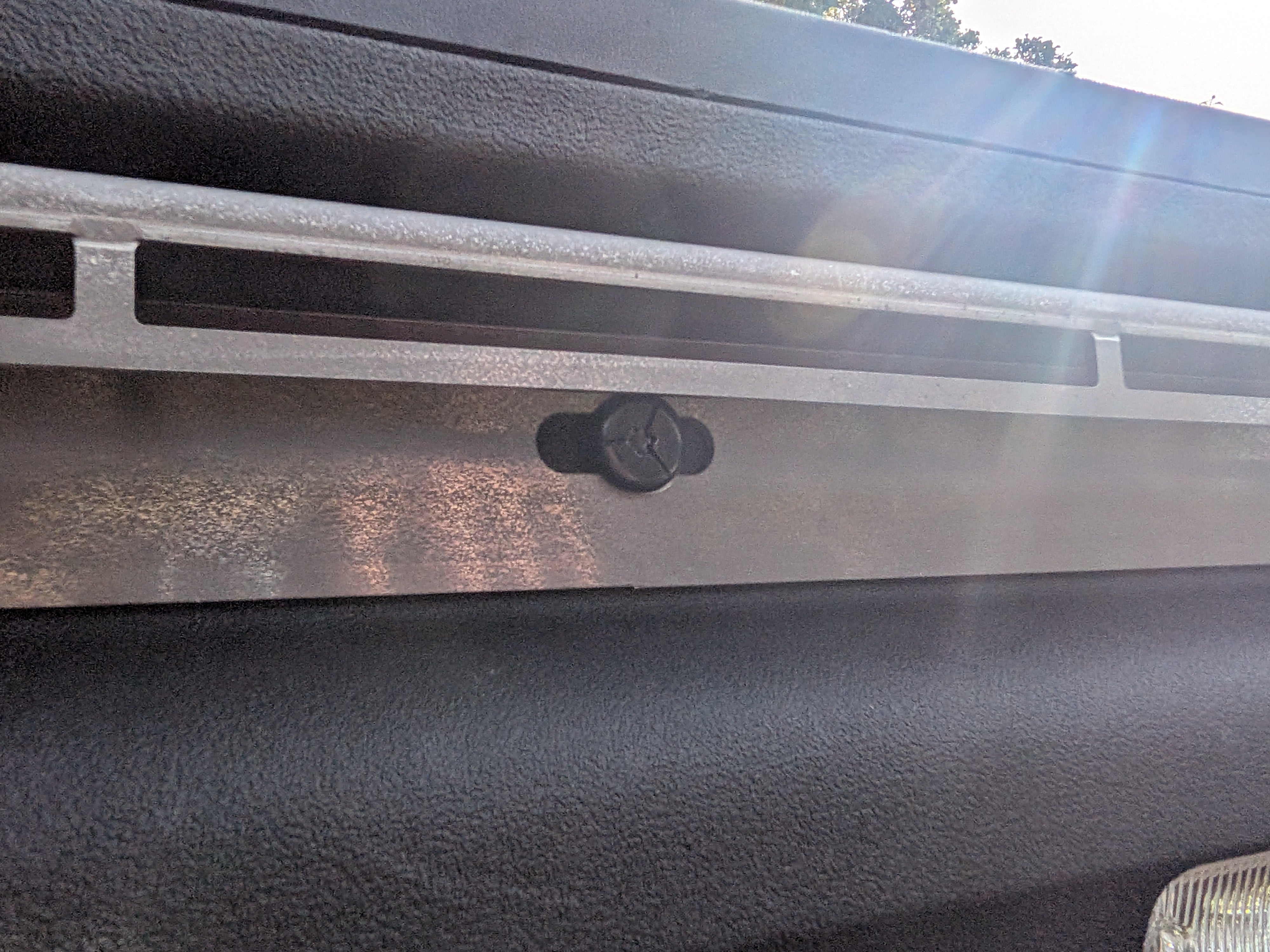 Honda Ridgeline bed rack adapter bracket installed on factory mounting points