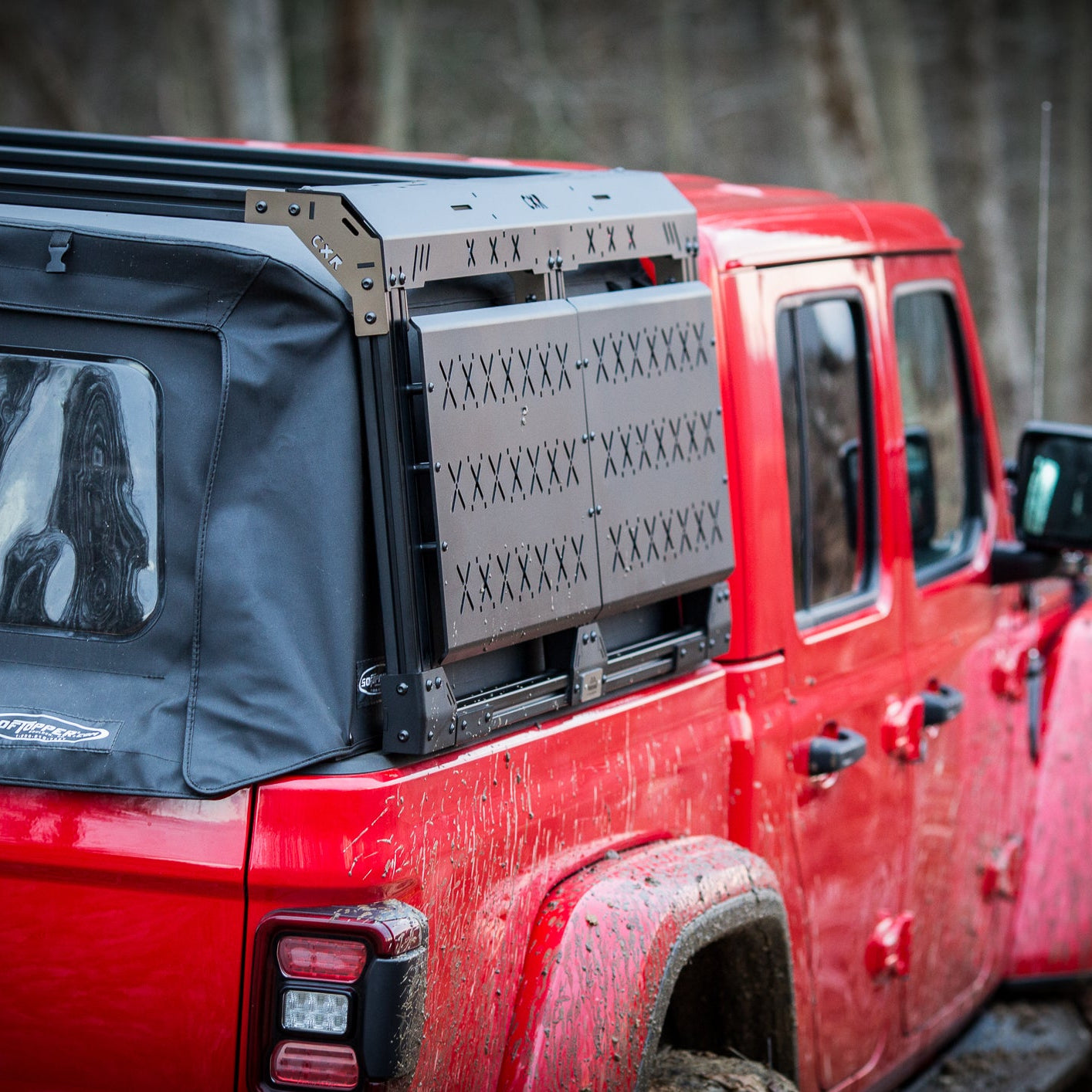 CXR Fortress 6-Pack Overland Bed Rack for Softoppers for Jeep Gladiators