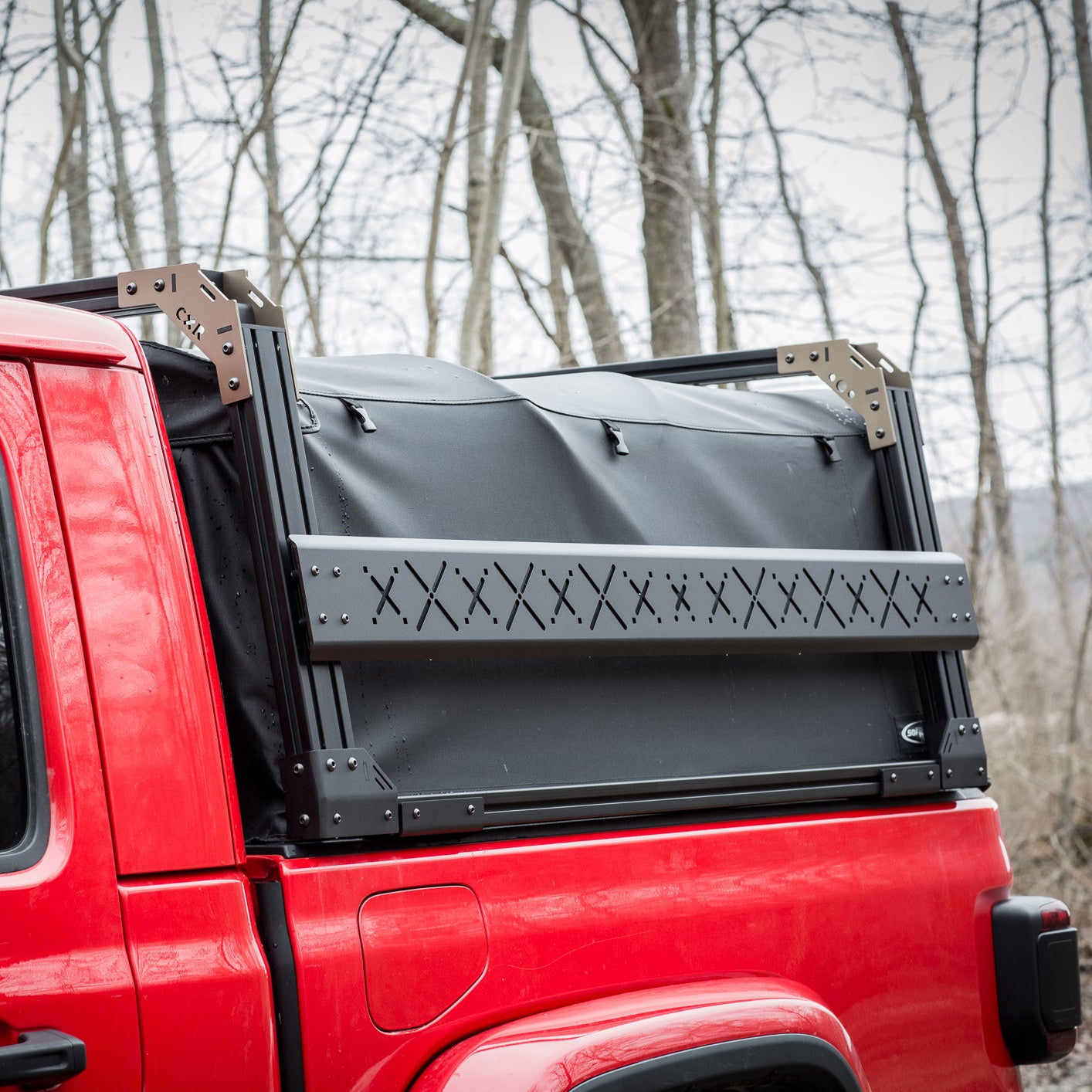 CXR Fortress 4-Pack Overland Bed Rack for Softoppers for Jeep Gladiators
