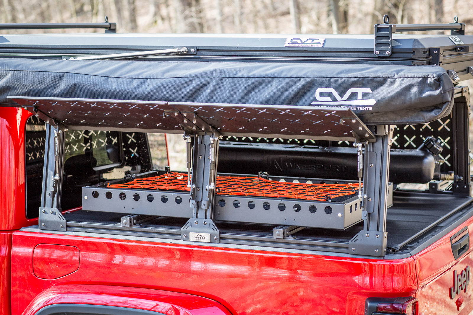 CXR Fortress 6-Pack Overland Bed Rack (Mid to Cab Height) for Jeep Gladiator