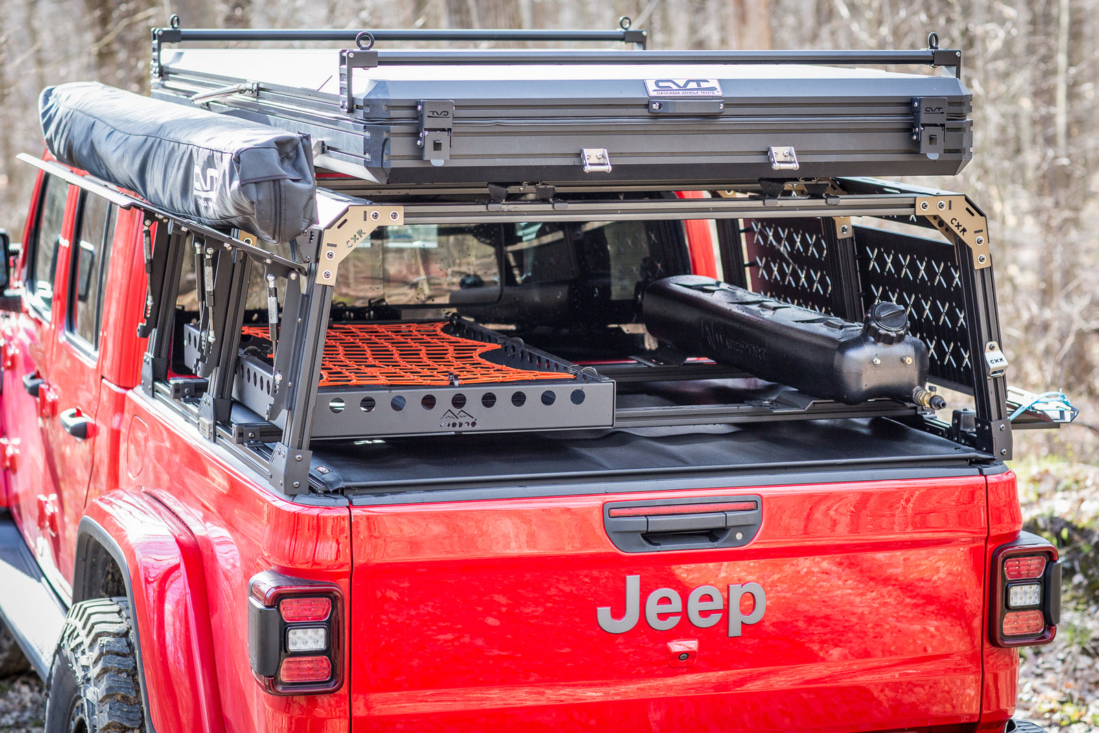 CXR Fortress 6-Pack Overland Bed Rack (Mid to Cab Height) for Jeep Gladiator