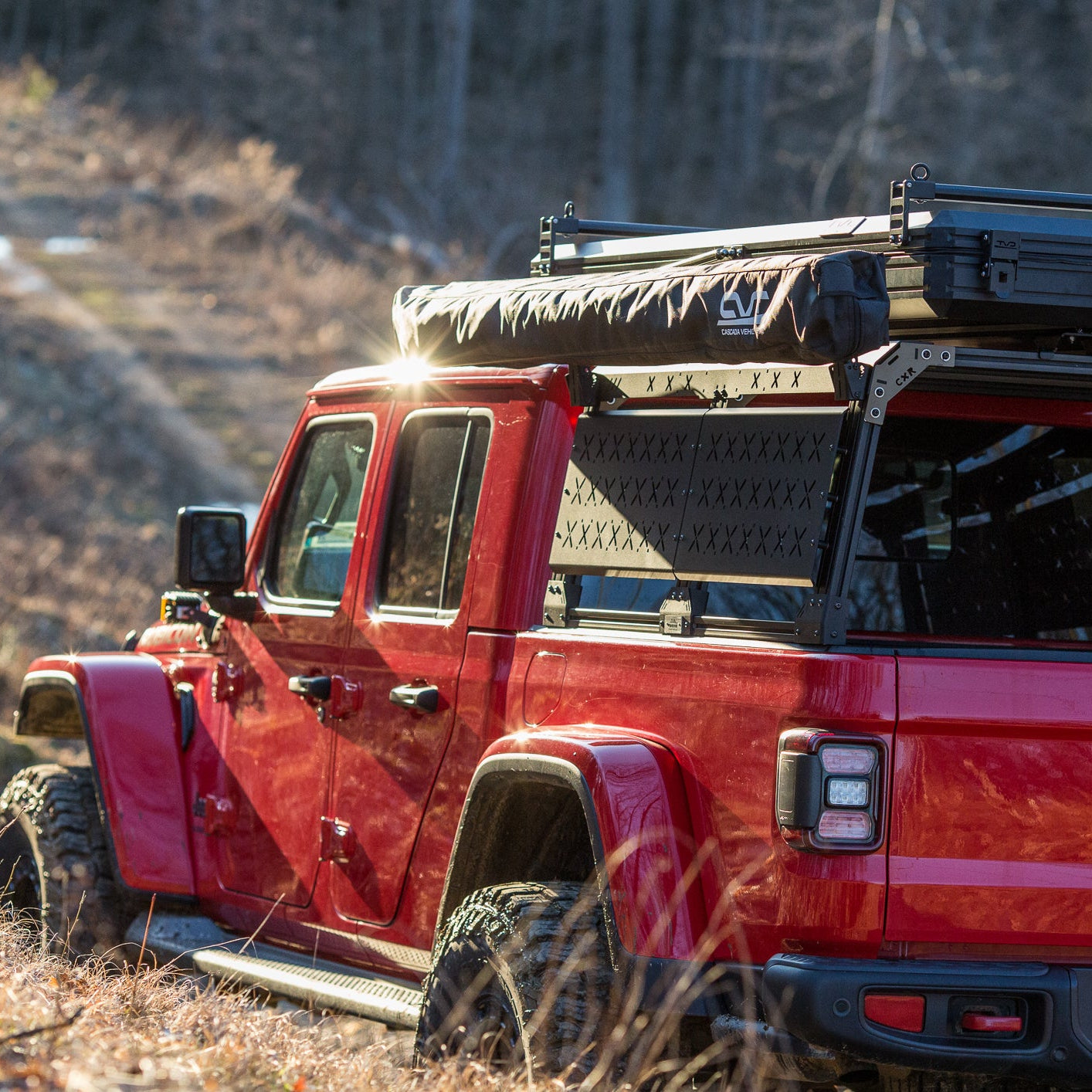 CXR Fortress 6-Pack Overland Bed Rack (Mid to Cab Height) for Jeep Gladiator
