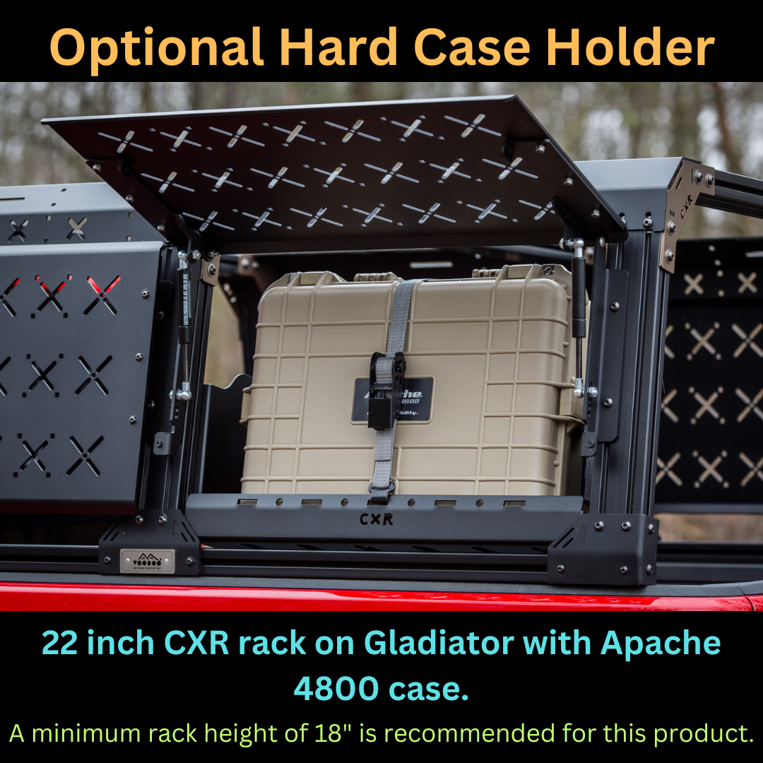 CXR Fortress 6-Pack Overland Bed Rack (Mid to Cab Height) for Tonneau Covers with Integrated Tracks