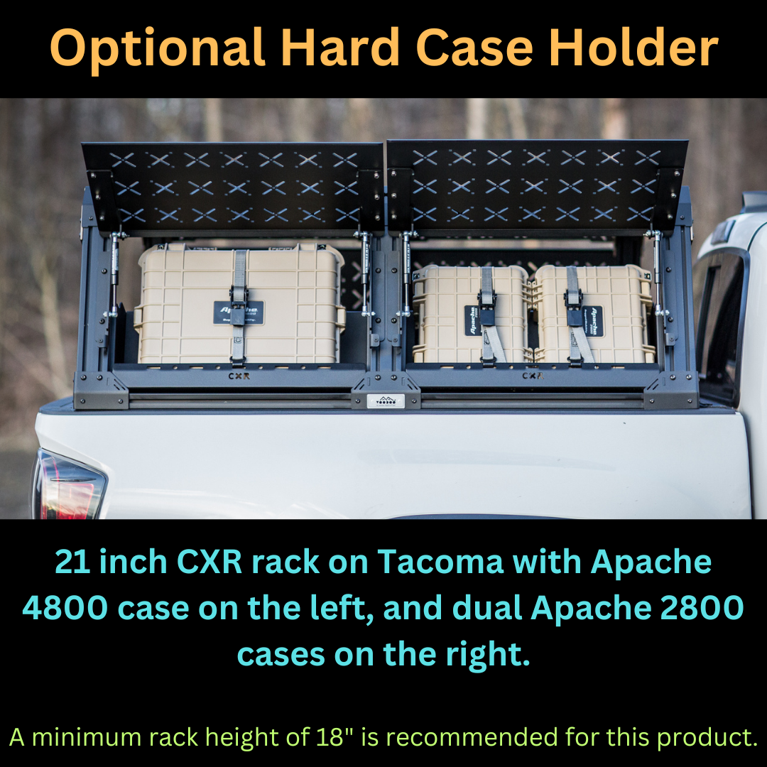 CXR Fortress 6-Pack Overland Bed Rack (Mid to Cab Height) for Tonneau Covers with Integrated Tracks