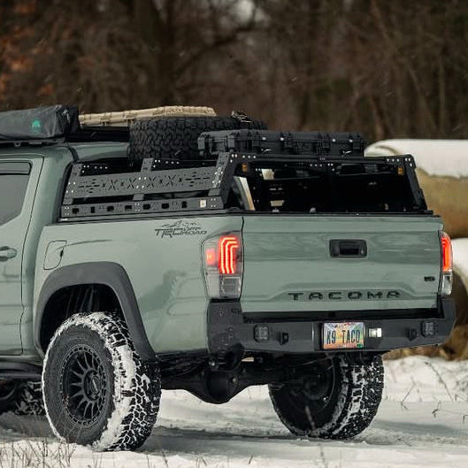 12 Inch High Aluminum VRS Tonneau Compatible Bed Rack, for Covers with Integrated Tracks