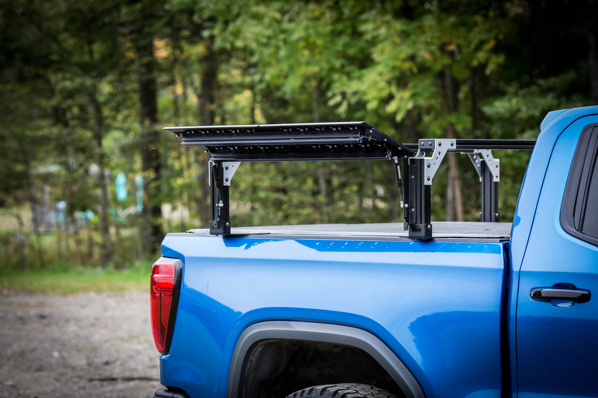 bed rack side access panel