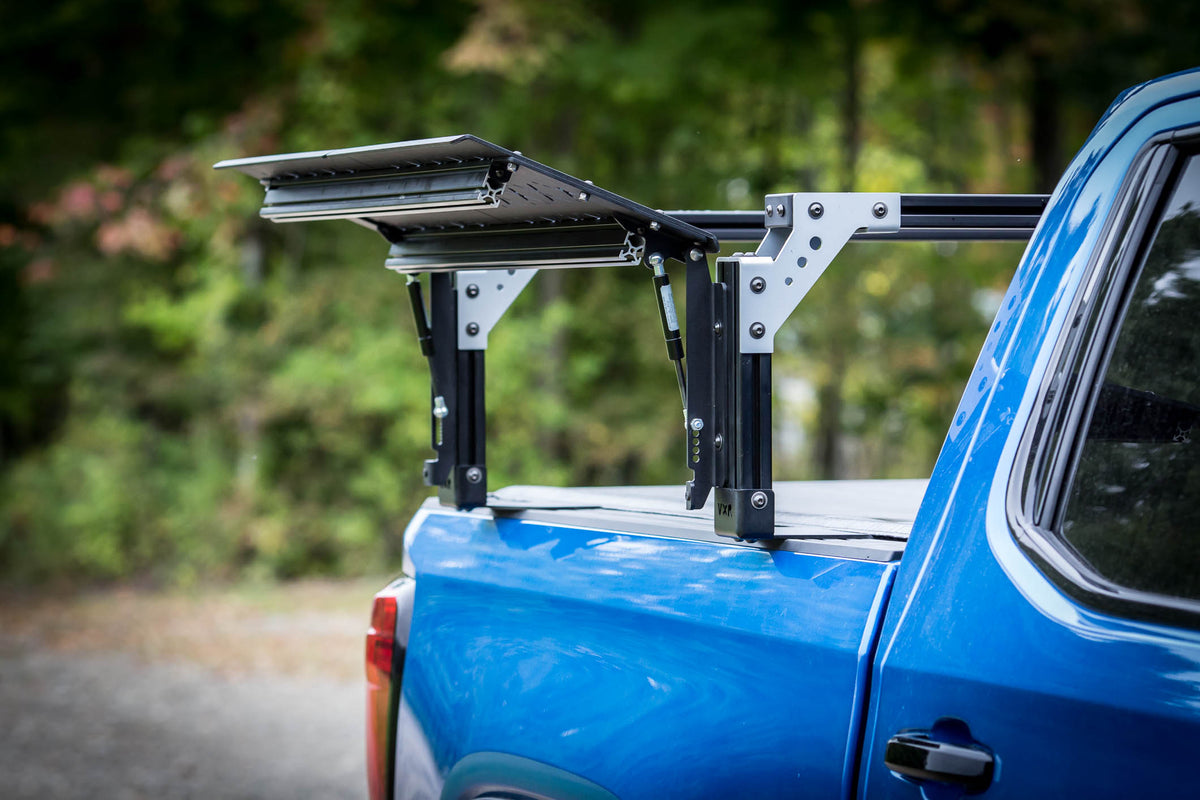 bed rack side access panel