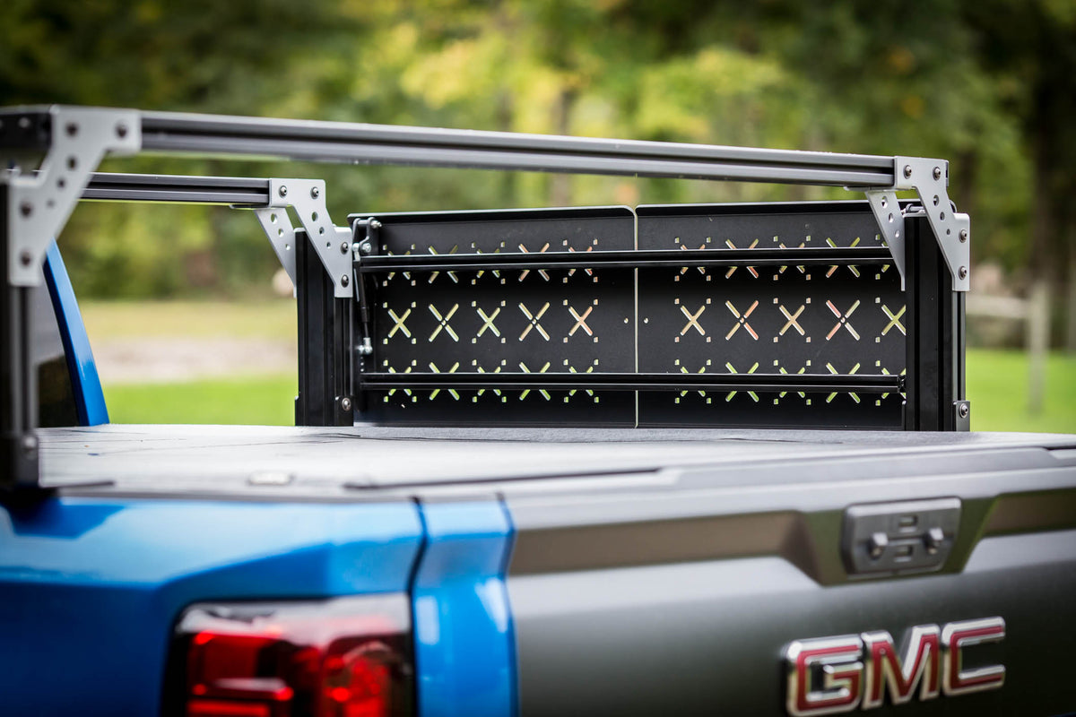 bed rack side access panel