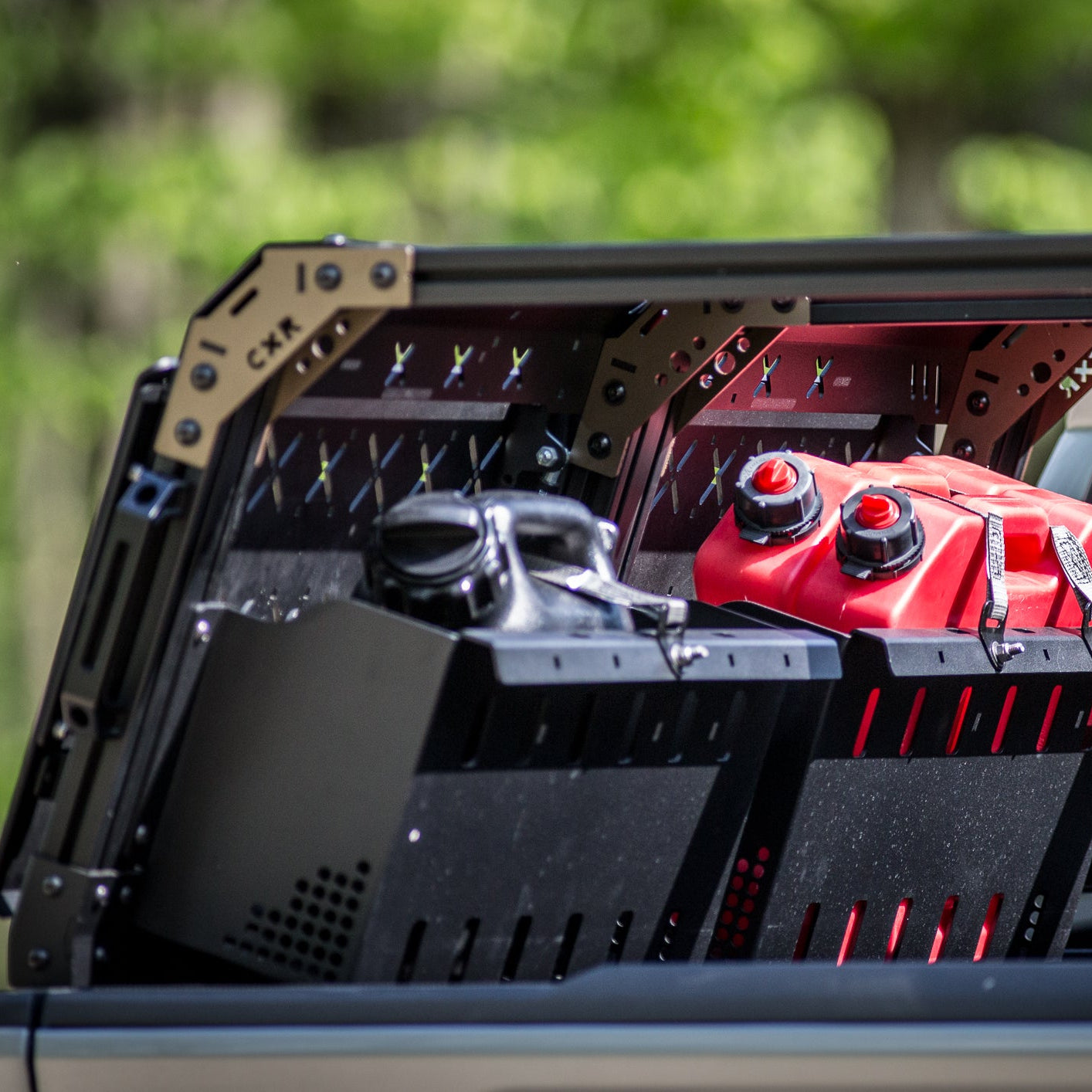 CXR Integrated Hard Case Holder and Fuel Can Holder