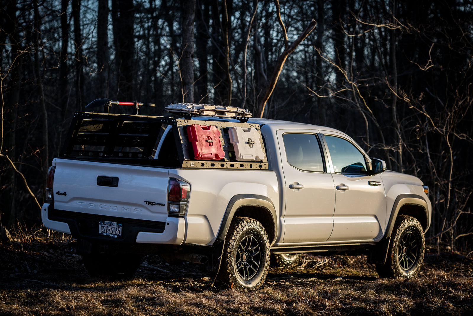 Aluminum VRS Tonneau Compatible Bed Rack, Cab Height