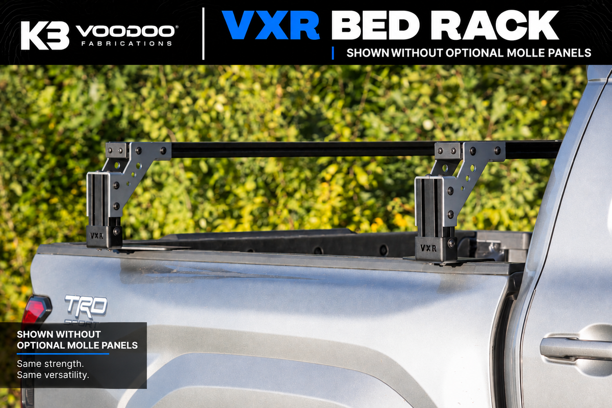 Tonneau compatible truck bed rack
